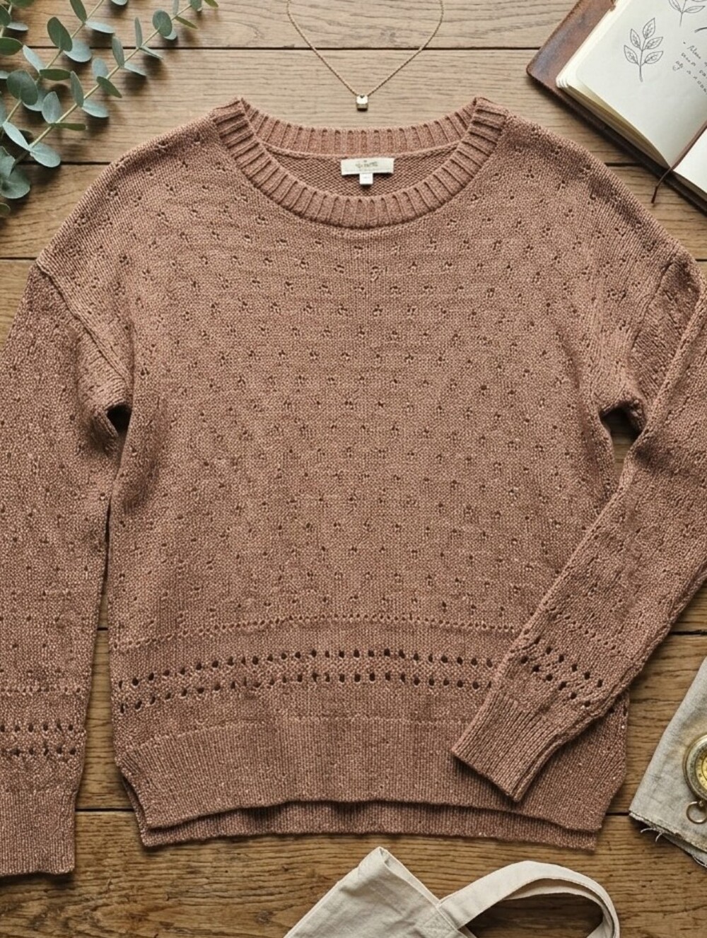 Maurices Pointelle Knit Pullover Sweater - Small
